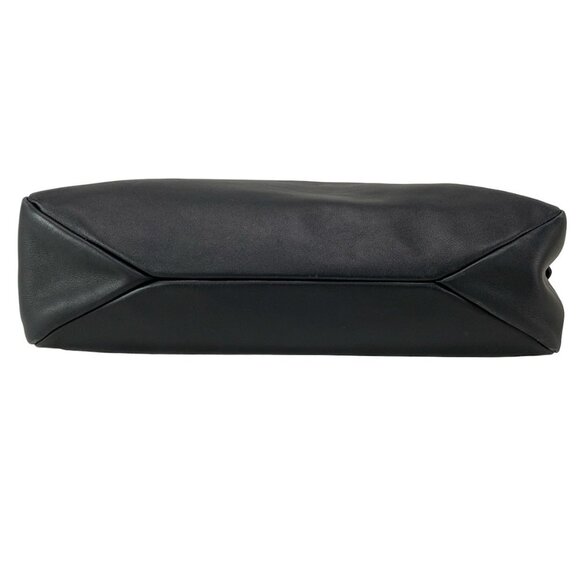 Auth PRADA Emme Large 1BC228 Black soft grain leather Shoulder Bag - Picture 6 of 15